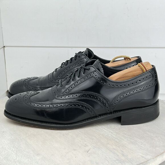 Florsheim Lexington Wingtip Black Oxford Dress Shoes 17066-01 Men\'s Sz US 9.5 D main image 15